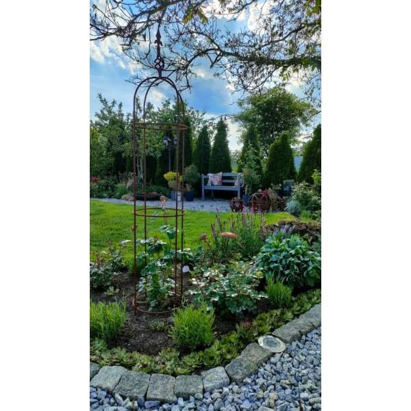 Podpora do roślin obelisk XL krzewów piwonii hortensji róż obelisk średnica 40cm wysokość 200cm